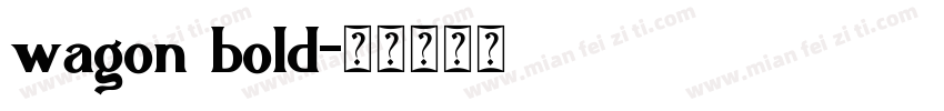 wagon bold字体转换